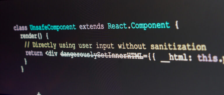 DangerouslySetInnerHtml strike through in code snippet.